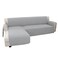 Easy-Going Sofa Slipcover L Shape Sofa Cover Sectional Couch Cover Chaise Lounge Cover Reversible Sofa Cover Furniture Protector Cover for Pets Dog Cat (Large,Light Gray/Light Gray)