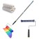 Paint Roller Kit with Extension Pole - House Painting Kit with 9" Paint Rollers Frame Non-Slip,96&rdquo; Adjustable Paint Roller Extension Pole, 3 Paint Roller Covers,for Painting Wall,Ceiling