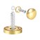 uxcell Mirror Screws Decorative Caps Cover Nails Polished Gold 16mm 4pcs
