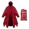 YILUYISHE Unisex Rain Poncho for Adults, Hooded Waterproof Raincoat Jacket for Hiking, Camping and Outdoor (Dull Red)