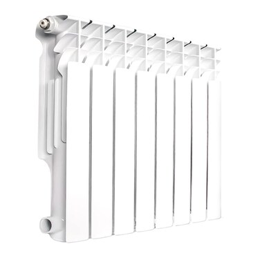 AB Wall-mounted Radiator Heater with 8 Panels, Light Weight Aluminum Hot Water Radiator for Kitchen, Bedroom and Greenhouse&hellip;, White