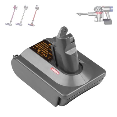 V6 Adapter for Milwaukee M-18 18V Lithium Battery to Replace for Dyson V6 Battery, Work for Dyson V6 Vacuum Cleaner V6 Animal Absolute Motorhead SV03 SV04 SV05 SV06 SV07 SV09 DC58 DC59 DC61 DC62 DC72