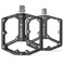 Road/Mountain Bike Pedals - 3 Bearings Bicycle Pedals - 9/16&rdquo; CNC Machined Flat Pedals with Removable Anti-Skid Nails (Black)