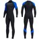 Dive Skins for Women Men Full Body Swimsuit Rash Guard Scuba Skin Thin Wetsuit, One Piece Long Sleeve Quick Dry Diving Skin UV Protection Surfing Spandex Wet Suit for Water Sport (2XL, Men-Blue)
