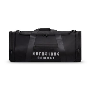 Notorious Combat BJJ Jiu Jitsu Duffel Backpack - Wet Compartment for Gi, Rashguard, or Shoes - Martial Arts Gear, Boxing, and MMA (Triple Black)