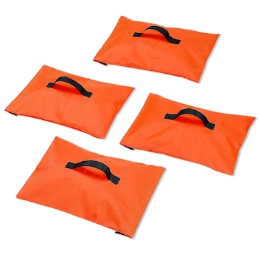 VISEMAN 4PCS Sports Net Sandbags, Weighted Anchor Bags for Nets of Baseball, Soccer, Golf and Hockey Nets, Orange