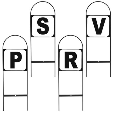 Soaoo 4 Pcs Dressage Letters Arena Markers Dressage Equipment for Equestrian Athletes and Events, Black (P,R,S,V Letters)