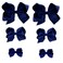 Navy Bows for Girls,6PCS Hand-made Grosgrain Ribbon Hair Bows Alligator Clips Hair Accessories for Little Teen Toddler Girls Kids (Navy)