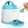 PETGEEK Automatic Treat Dispenser with Remote Button - Puzzle Memory Training Activity Toy- IQ Training Feeder for Dogs &amp; Cats, Best Gift for Birthday, Thanksgiving, Christmas, New Year (Blue)