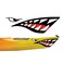 MOOCY 2Pcs Shark Teeth Mouth Kayak Stickers，Kayak Decals Waterproof DIY Funny Graphics Accessories for Kayak Canoe Fishing Boat Car Truck Jet Ski Hobie Dagger Ocean Boat Decoration(Shark-nb)