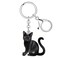 YAYAKO Acrylic Halloween Black Cat Keychain Accessories Cool Stuff Cat Lover Gifts for Women Men Girls Purse Charms (Black)