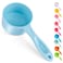 Super Design 1/2 Cup Dog Food Scoop for Container Melamine Measuring Scoop for Dogs Cats Birds and Rabbits Pet Food Feeding Scoop Dishwasher Safe - Baby Blue
