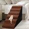 Dog Stairs for High Beds 30-36 inches Tall, MALOROY 6-Step Dog Stairs/Dog Steps for High Bed, Curved Pet Stairs for Small Dogs, Dog Ramp for Large Dogs for Beds, Pet Steps for Old Dogs/Cats, Brown