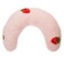 Lystaii Cat Calming Pillow for Indoor Pet Cat Dog Pillow Soft Fluffy Cat Bed Pillow Dog Neck Pillow Pet Toy Half Donut Anxiety Relief Pet Pillow with Cute Embroidery Pattern (Pink, Strawberry)