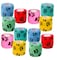 2 Inch Vet Wrap Tape Bulk (Black Paw Prints on Yellow, Red, Teal, Blue, Neon Green, and Neon Pink) (Pack of 24) Self Adhesive Adherent Adhering Flex Bandage Grip Roll for Dog Cat Pet