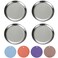 RMNHPTK Cat Food Dishes, Stainless Steel Cat Bowls Relief Whisker Fatigue Cat Bowl Cat Food Plates with Non-Slip Mats Shallow Cat Bowl for Wet &amp; Dry Food (4 PCS, Medium)