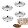 WEWAYKGJ Stainless Steel Shallow Cat Food Bowls Wide Cat Dish Puppy Bowls Whisker Fatigue Relief Cat Plates Elevated Stands Replacement Kitten Metal Plate 4 Pcs (6.06 Inch Dia.)