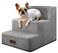 Dog Steps for Small Dog, 3-Step Dog Stairs for High Beds and Couch, Non-Slip Pet Stairs for Small Dogs and Cats,Dog Bed Stairs, Grey, 3/4/5 Steps