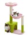 MUTTROS Flower Cat Tree with Large Metal Frame Hammock, 35" Cute Cat Tower with Sisal Scratching Posts for Small Indoor Cats, Cat Condo with Pink Top Perch for Kittens, Pink