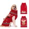 YUEPET Christmas Dog Sweaters Pullover, Reindeer Snowflake Christmas Dog Outfits with Leash Hole, Classic Turtleneck Dog Clothes for Puppies Medium Dogs(L)