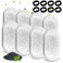 Cat Water Fountain Filters, Compatible with Stainless Steel Pet Fountain 8 Filters with 8 Sponges Replacement Filters for Cat Fountain (8 Filters&amp; 8 Sponges)