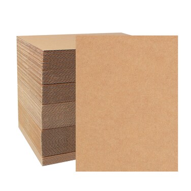 zmybcpack 200 Pack Corrugated Cardboard Sheets 5x7 inch, Corrugated Cardboard Filler Insert Sheet Pads for Packing, Mailing, Crafts