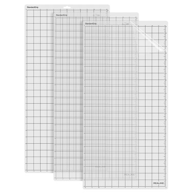 REALIKE StandardGrip Cutting Mat for Silhouette Cameo 4/3/2/1(3 Mats,12x24 inch) Standard Adhesive Cricket Cut Mats Replacement Accessories for Silhouette Cameo