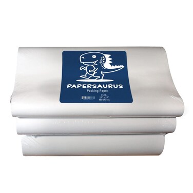 Papersaurus Newsprint Packing Paper - 15 lbs, 480 Sheets - Perfect for Moving, Packing, and Shipping - 17" x 27