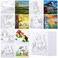 Meanplan 12 Pcs Pre Drawn Canvas for Painting 4 x 4 Inch Pre Drawn Stretched Canvas Painting Boards for Painting Art Gifts for Beginner Paint(Fresh Style)
