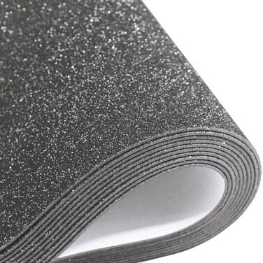 10 Sheets Glitter Foam Cardstock Paper for Halloween Decor, Sparkles Self Adhesive Sticky Back Paper 30 X 20cm A4 Paper for Gift Card DIY Crafts Cutters Card Scrapbook Decoration Party (Gray)