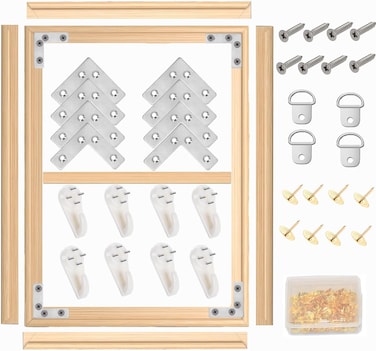 Yeeyeah 2 Pack 24"x 36"Large Canvas Stretcher Bars,Removable Canvas Frames Kit-Easy to Assemble,Wooden Frames Kit for Oil Painting,Diamond Painting,Canvas Painting and Needle Arts Supplies