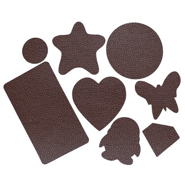8 PCS Self-Adhesive Leather Repair Patch Couch Patch, Waterproof, Wear-Resistant Tape Sticker for Sofa,Bag,Furniture,Car Seats (Dark Brown)