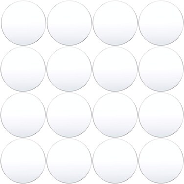 16 Pieces Clear Circle Acrylic 0.08 Inch Thick Round Acrylic Blanks Acrylic Discs Round Acrylic Panel for Picture Frame Painting DIY Crafts (Clear,4 Inch/ 10.16 cm)