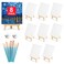 8 Pack 8 * 10In Canvas Boards for Painting, Art Canvas for Drawing with 10 Brushes &amp; 2 Paint Trays, Mini Painting Canvas with Easel Set, Painting Kits for Adults &amp; Kids Party