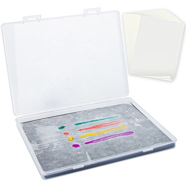 Stay Wet Palette for Acrylic Painting Garpernics Wet Palette Tray with Sponges and 100 Papers for Acrylic Paints, Keep Paint Wet and Fresh for Miniatures