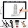 TOHETO A3 Light Pad with Foldable Stand, UL Certified Adapter, 8000 Lux Super Bright Ultra Thin Pad for Cricut Weeding Vinyl, Artist Drawing Light Box/Board/Table for Tracing, Sketching - Black