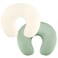 GFU Muslin Nursing Pillow Covers 2 Pack, Soft Feeding Pillow Slipcover for Breastfeeding Moms, Removable Case for Baby Girl and Boy (Beige,Green)