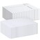 Fainne 100 Pieces Library Card Pocket with Envelopes Self Adhesive Book Checkout Cards for CDs, DVDs, Library, Office Supplies and Gift Tag(White)