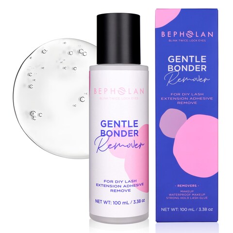 BEPHOLAN Cluster Lash Glue Remover 100ml, DIY Eyelash Extension Remover, Bond &amp; Seal Adhesive Professional &amp; Self Use, for Sensitive Eyes, Eye Makeup &amp; Mascara Remover