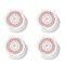 Clarisonic Radiance Facial Cleansing Brush Head Replacement Compatible with Mia 1, Mia 2, Mia Fit, Alpha Fit, Smart Profile Uplift and Alpha Fit X, 4 Count