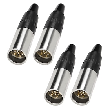 XMSJSIY 5 Pin Mini XLR Connector TA4F Adapter Male Plug Mic Microphone Audio Connector,Mini XLR Cable Ends Replacement F-Plug Audio Socket-4PCS&hellip;(Mini XLR 5 Pin Male)