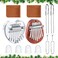 Yeshone 2 Sets Mini Kalimba 8 Key Thumb Piano Exquisite Mini Thumb Piano Gift with Lanyard Chains Portable Oval Heart Shaped Kalimba Instrument for Christmas Beginners Gift(Heart Crystal)
