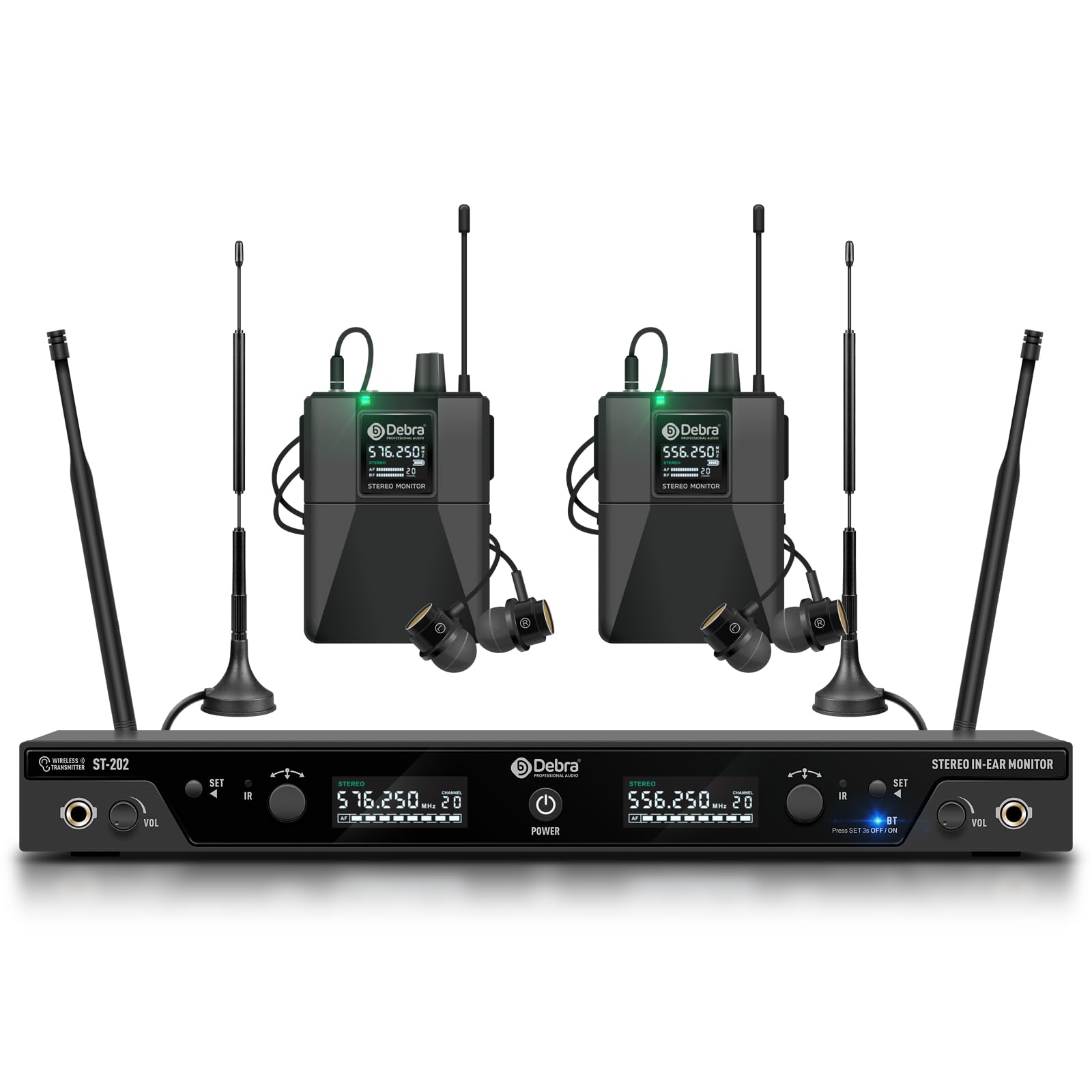 دى دبرا D Debra D Debra Audio Pro st-202 Uhf Stereo Wireless In Ear Monitor System uhf