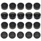 Cheerock 20Pcs Black Guitar Effect Footswitch Topper, Guitar Pedals Footswich Protection Caps, Plastic Guitar Pedal Footswitch Topper Cover for Common Pedal Switches