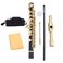 C Key Piccolo Half Size Flute C Key Tone Piccolo Instrument with Padded Box Musical Instrument (Gold)