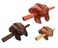 Guiros Percussion Instruments Wooden Frog wooden frog musical instrument 3 Pieces Set of 4 Inch Frog, 3 Inch Frog, and 2.25-2.75 Inch Frog Home Decor (Brown/Dark Brown/Natural Color)