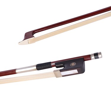 ADM 4/4 Full Size Student Cello Bow, Well Balanced Handmade Brazilwood Classic Cellos Bow Light Weight with Horsehair, Ebony Frog for Beginners