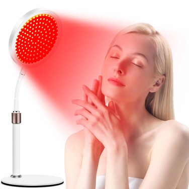 Red Light Therapy with Base, Upgrated 3-in-1 Chip Designed Infrared Light Therapy Lamp, 100 LEDs 660nm＆850nm Deep Red Light Therapy Lamp for Body