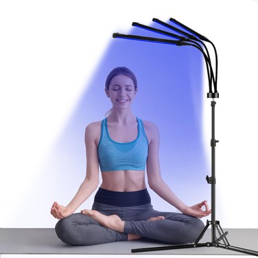 Red Light Therapy for Body, 180 LEDs Red and Blue Light Therapy Lamp with Tripod, 3-in-1 Chip Designed 415nm＆660nm＆850nm Infrared Light Therapy for Face