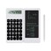 Desk Calculator, Desktop Small Calculator with Writing Notepad, Basic 4-Function Math Large Button Calculator, School Supplies for Kids, Middle/High School Students (White)